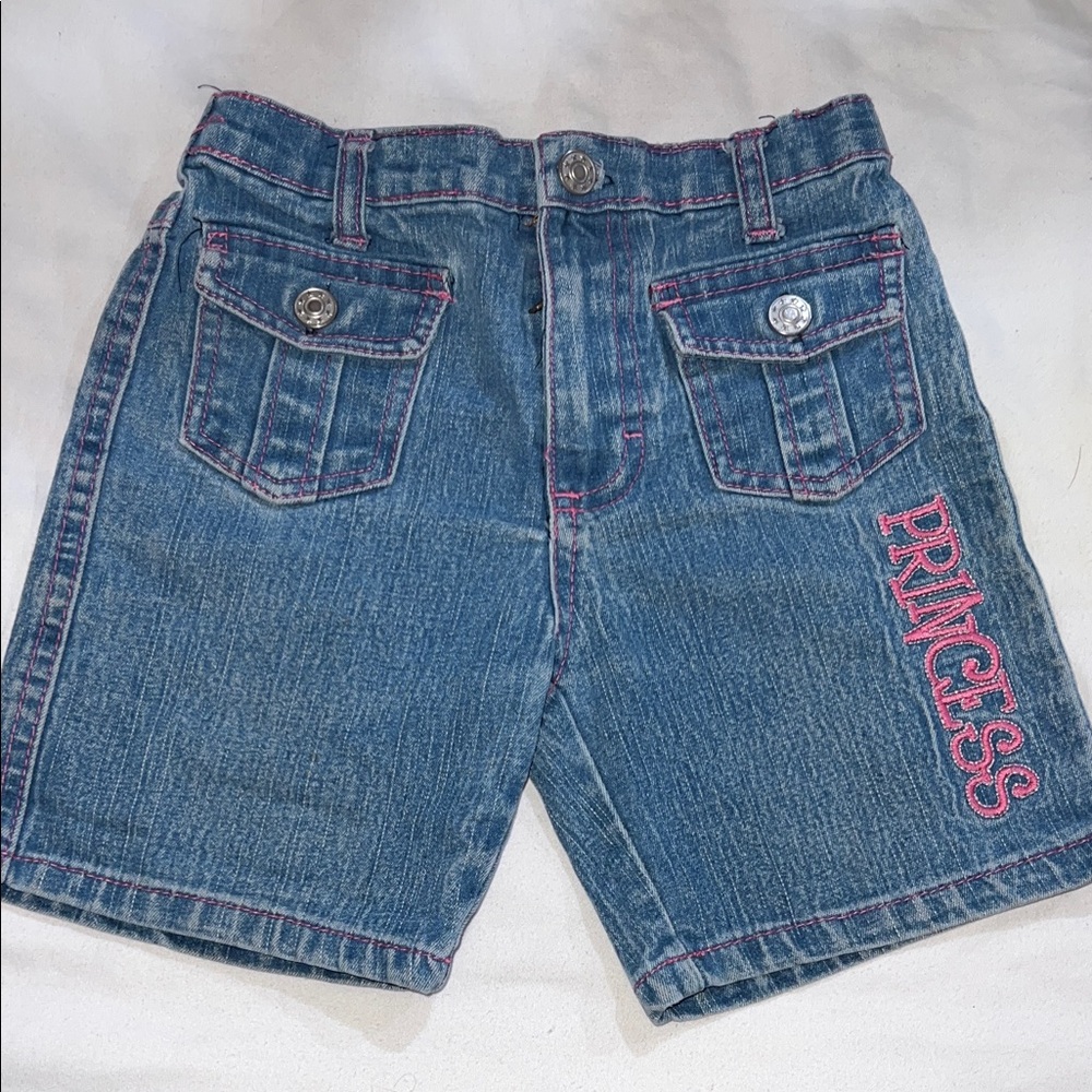 Princess Vintage Denim Toddler Shorts